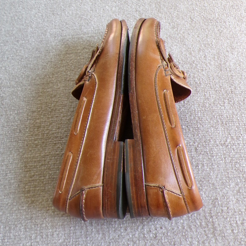 Cole Haan Vintage Mens Tassel Kiltie Loafers Tan Leather Handsewn | 10D (est.) - Picture 7 of 11